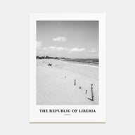 The Republic of Liberia Portrait B&W Poster