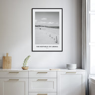 The Republic of Liberia Portrait B&W Poster