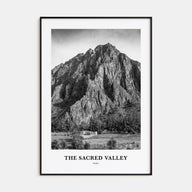 The Sacred Valley Portrait B&W Poster