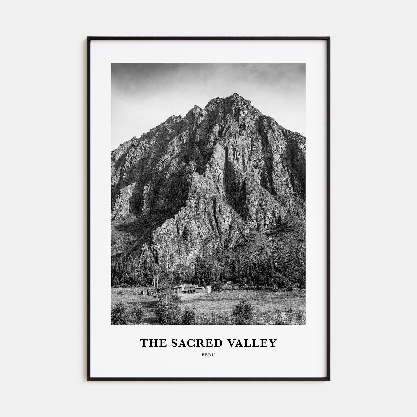 The Sacred Valley Portrait B&W Poster