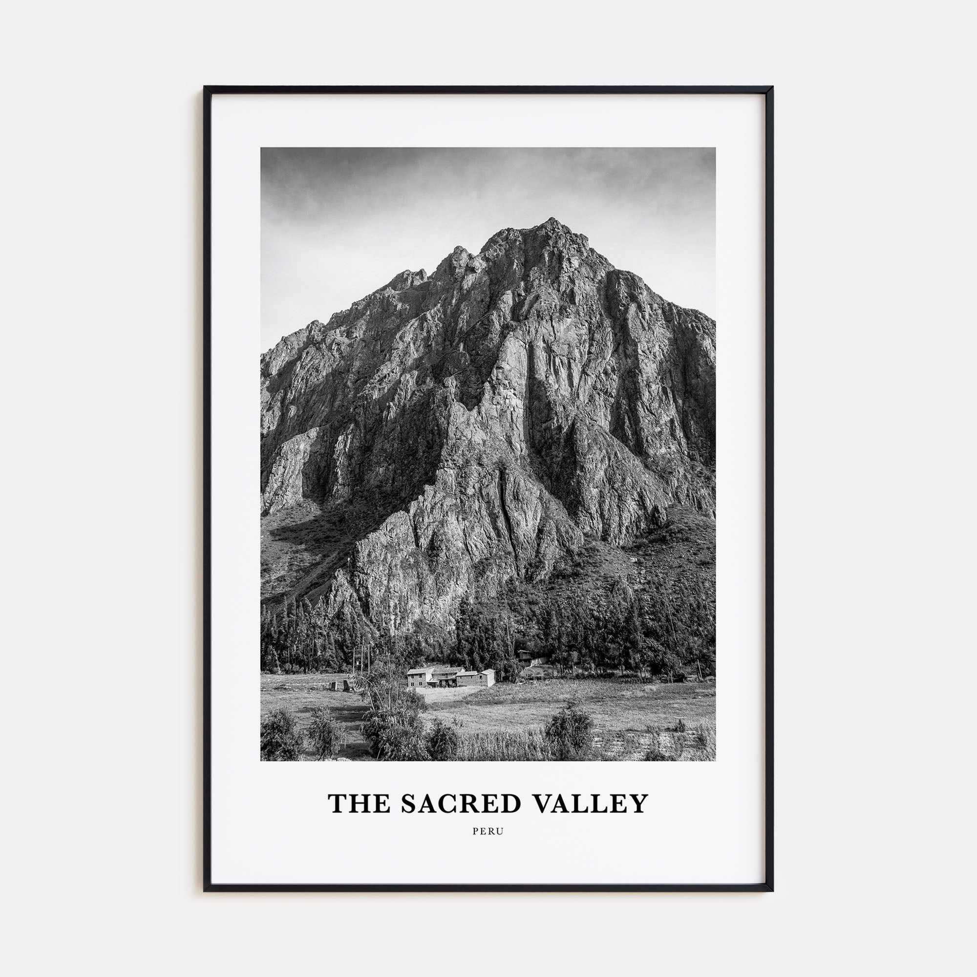 The Sacred Valley Portrait B&W Poster