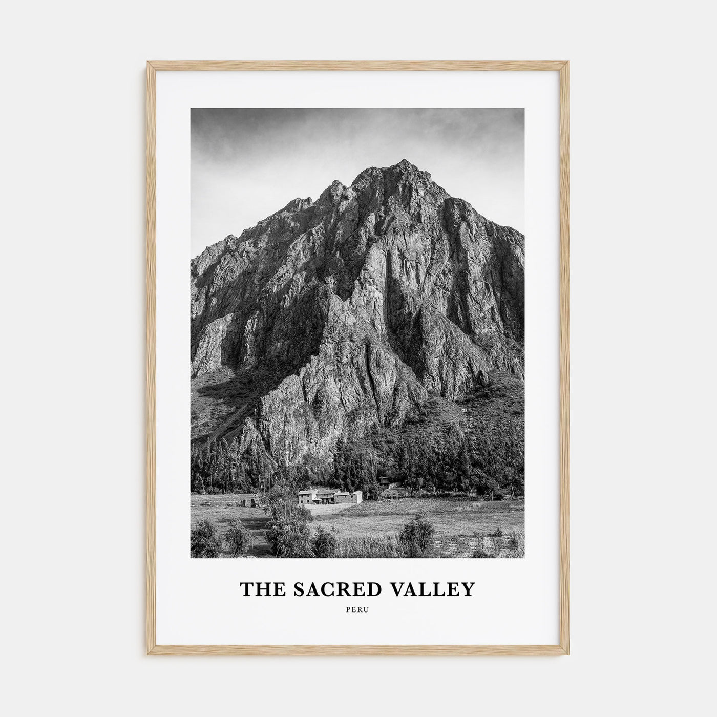 The Sacred Valley Portrait B&W Poster