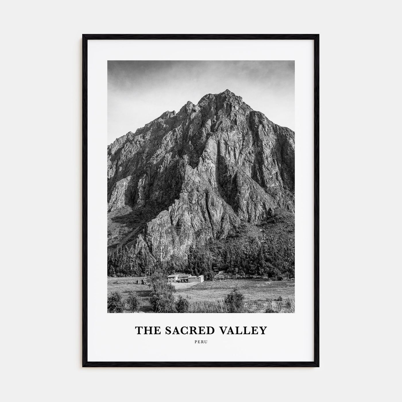 The Sacred Valley Portrait B&W Poster