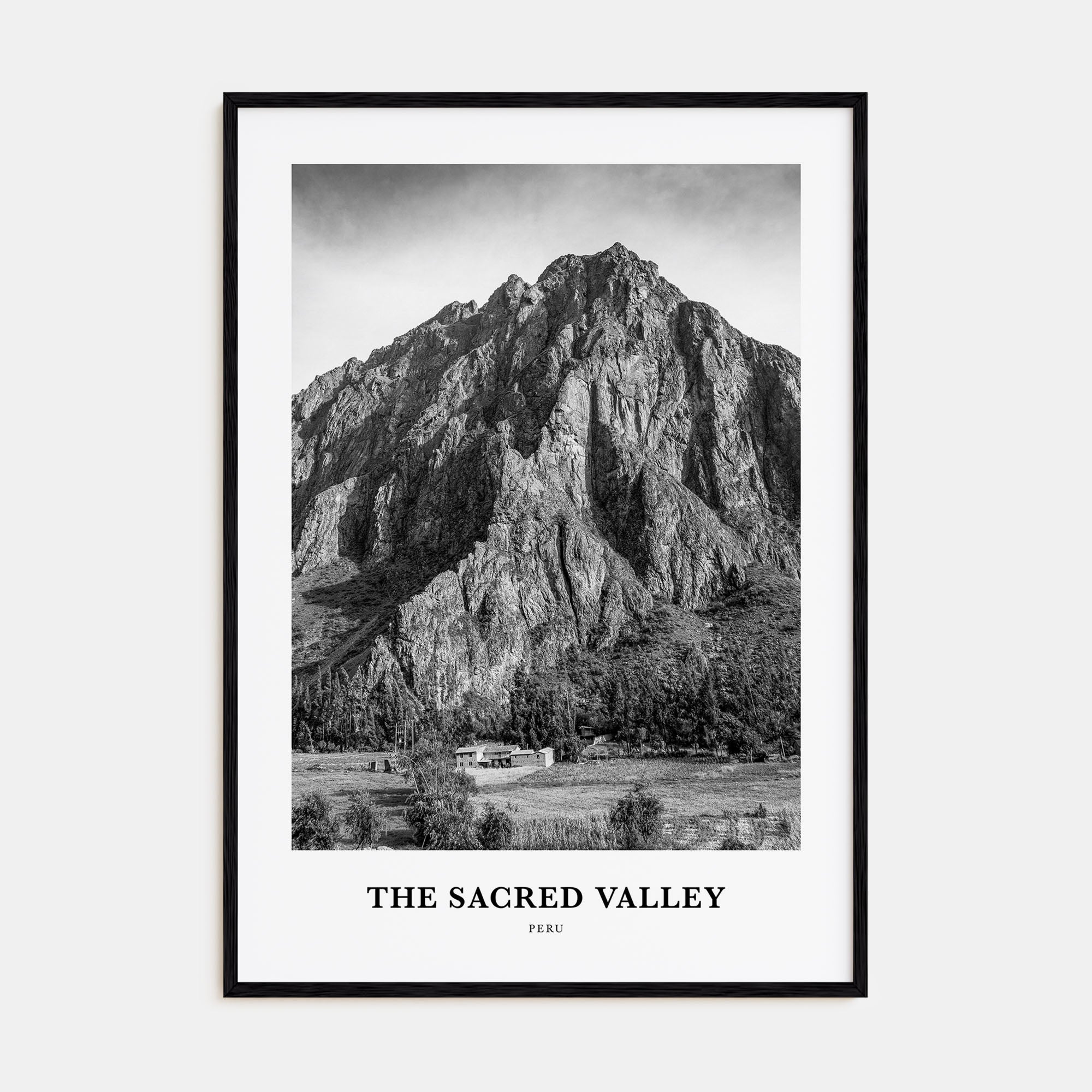 The Sacred Valley Portrait B&W Poster