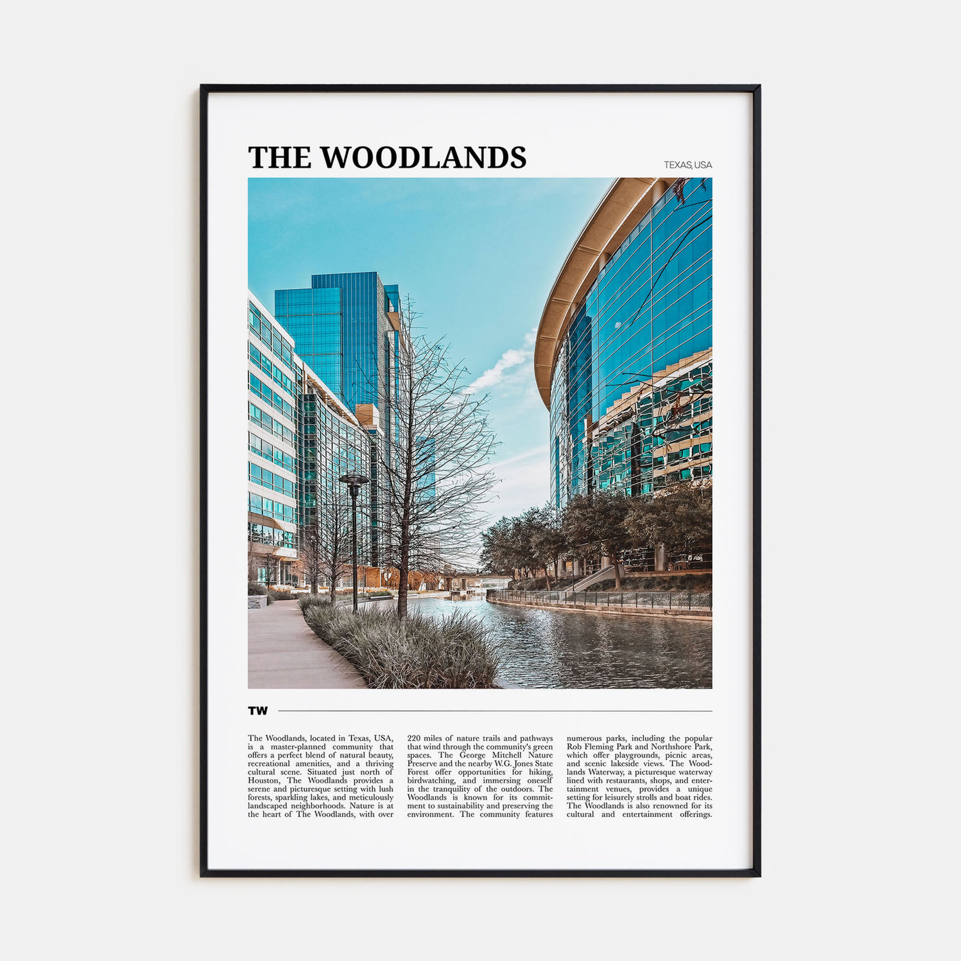 The Woodlands Travel Color Poster