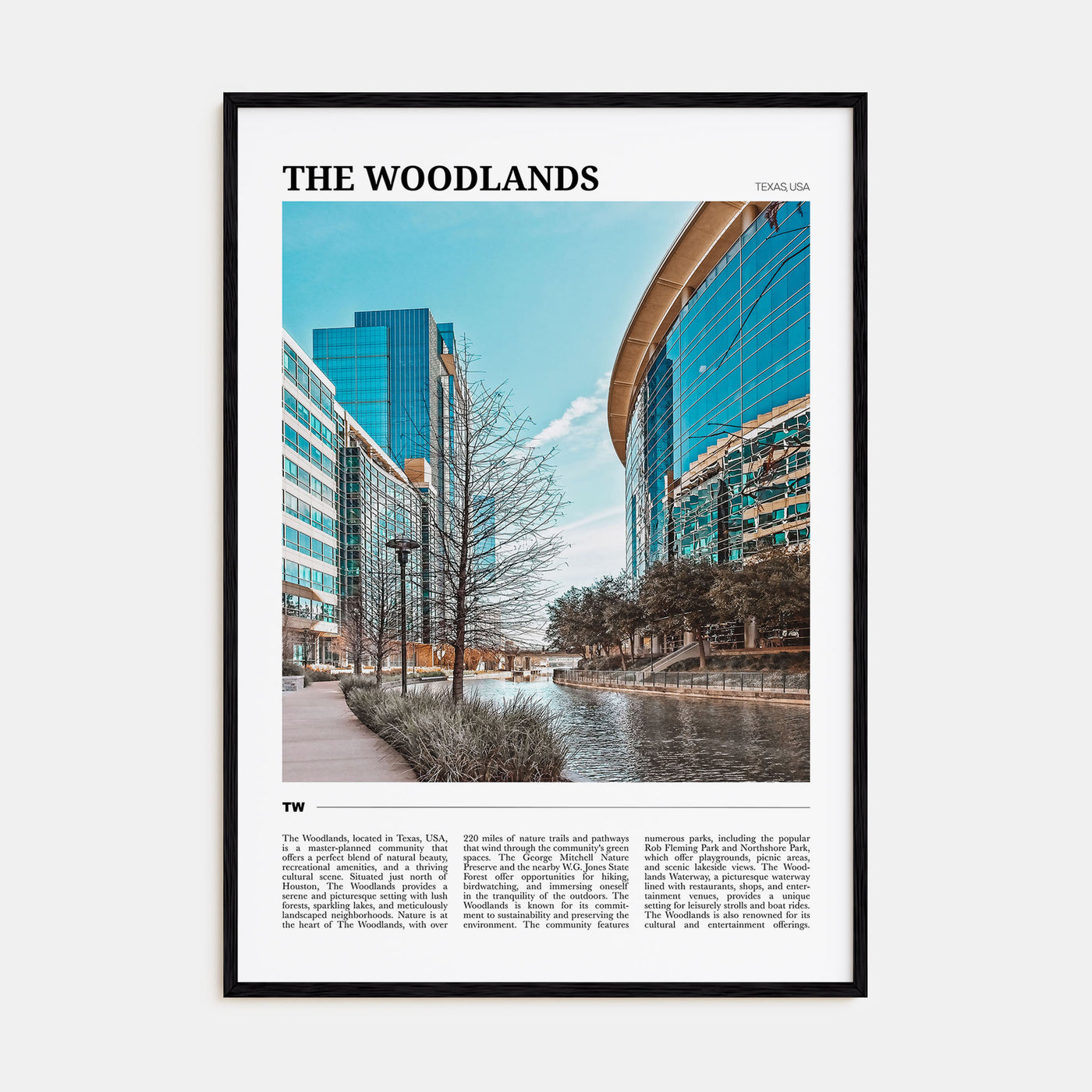 The Woodlands Travel Color Poster