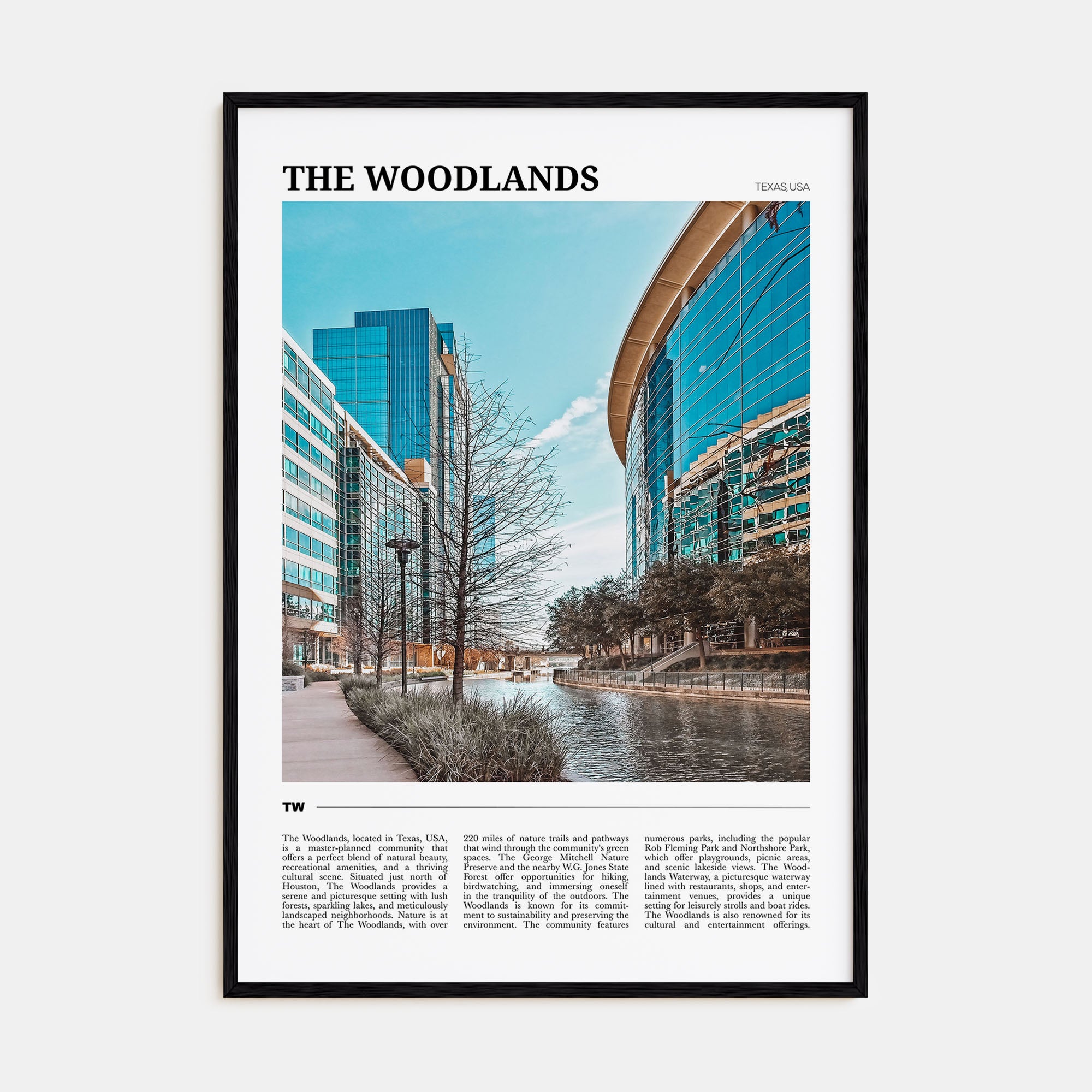 The Woodlands Travel Color Poster