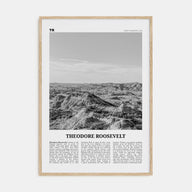 Theodore Roosevelt National Park Travel B&W Poster
