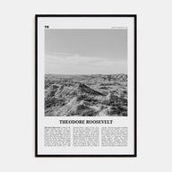 Theodore Roosevelt National Park Travel B&W Poster