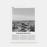 Theodore Roosevelt National Park Travel B&W Poster