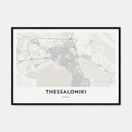 Thessaloniki Map Landscape Poster