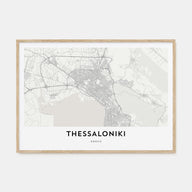 Thessaloniki Map Landscape Poster