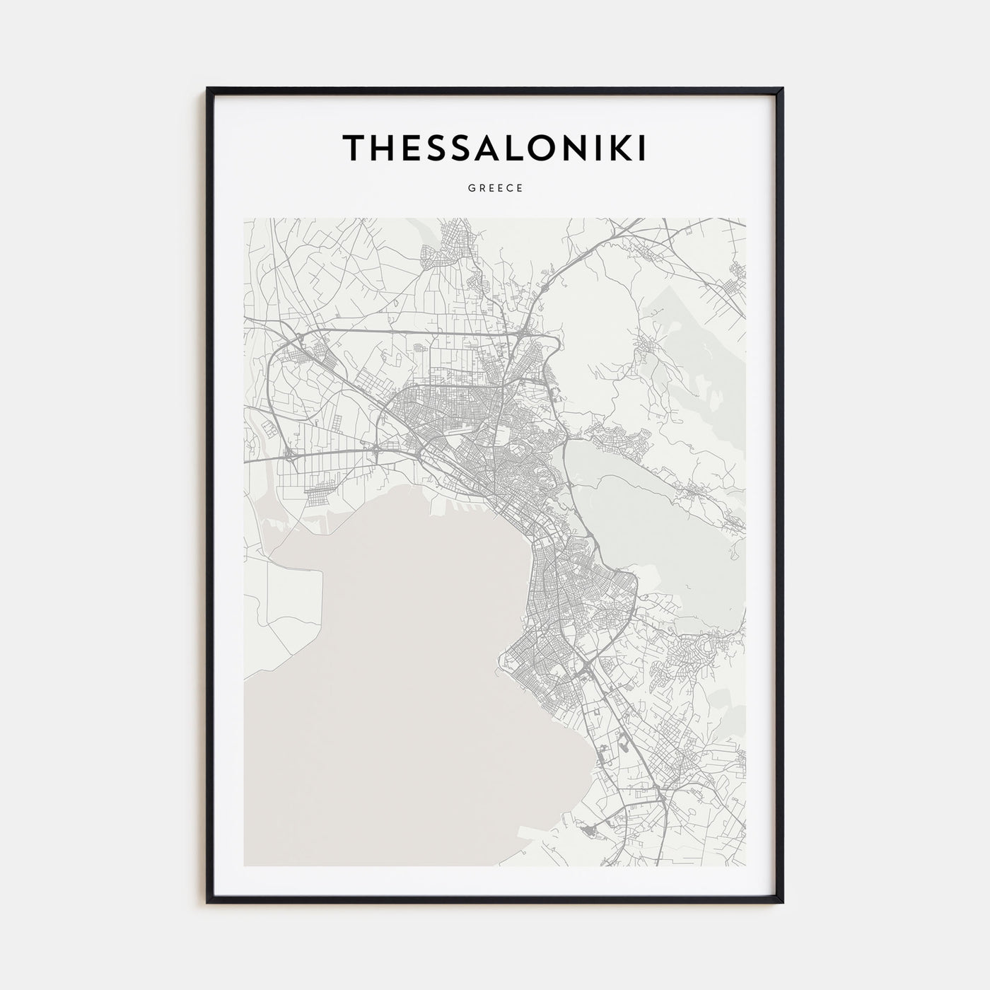Thessaloniki Map Portrait Poster