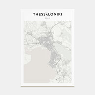 Thessaloniki Map Portrait Poster