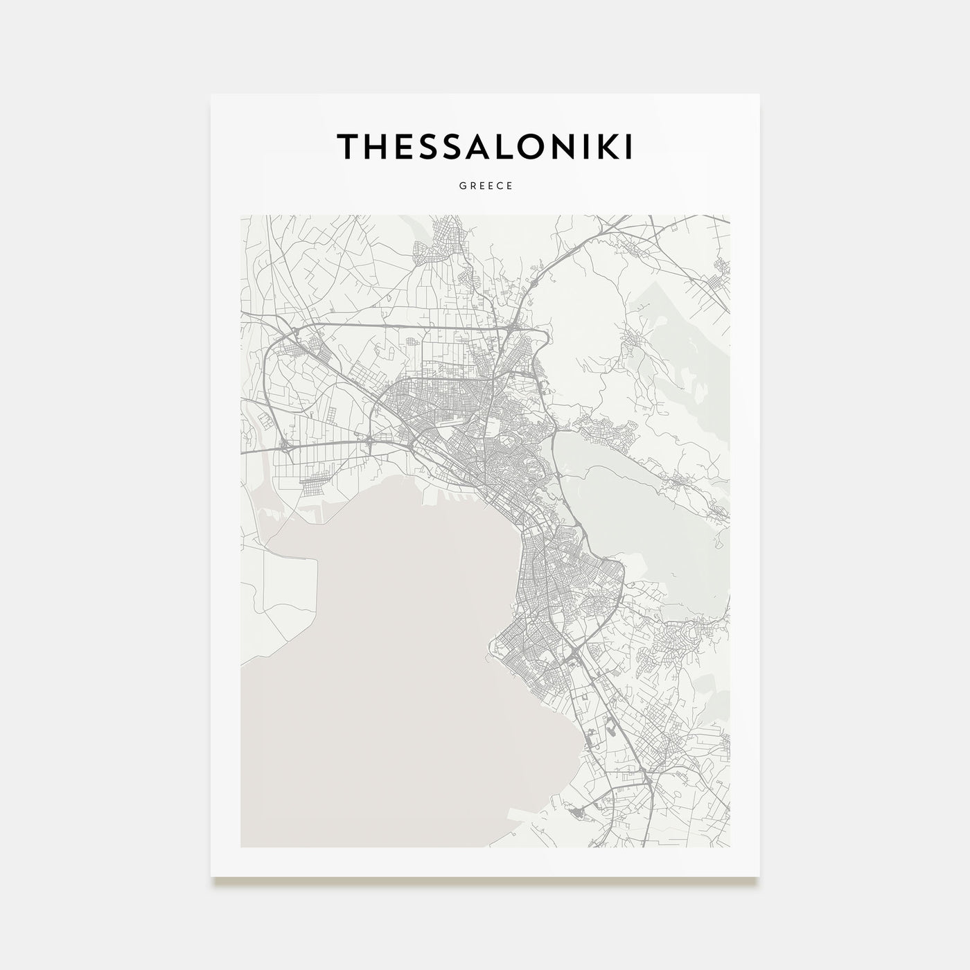 Thessaloniki Map Portrait Poster