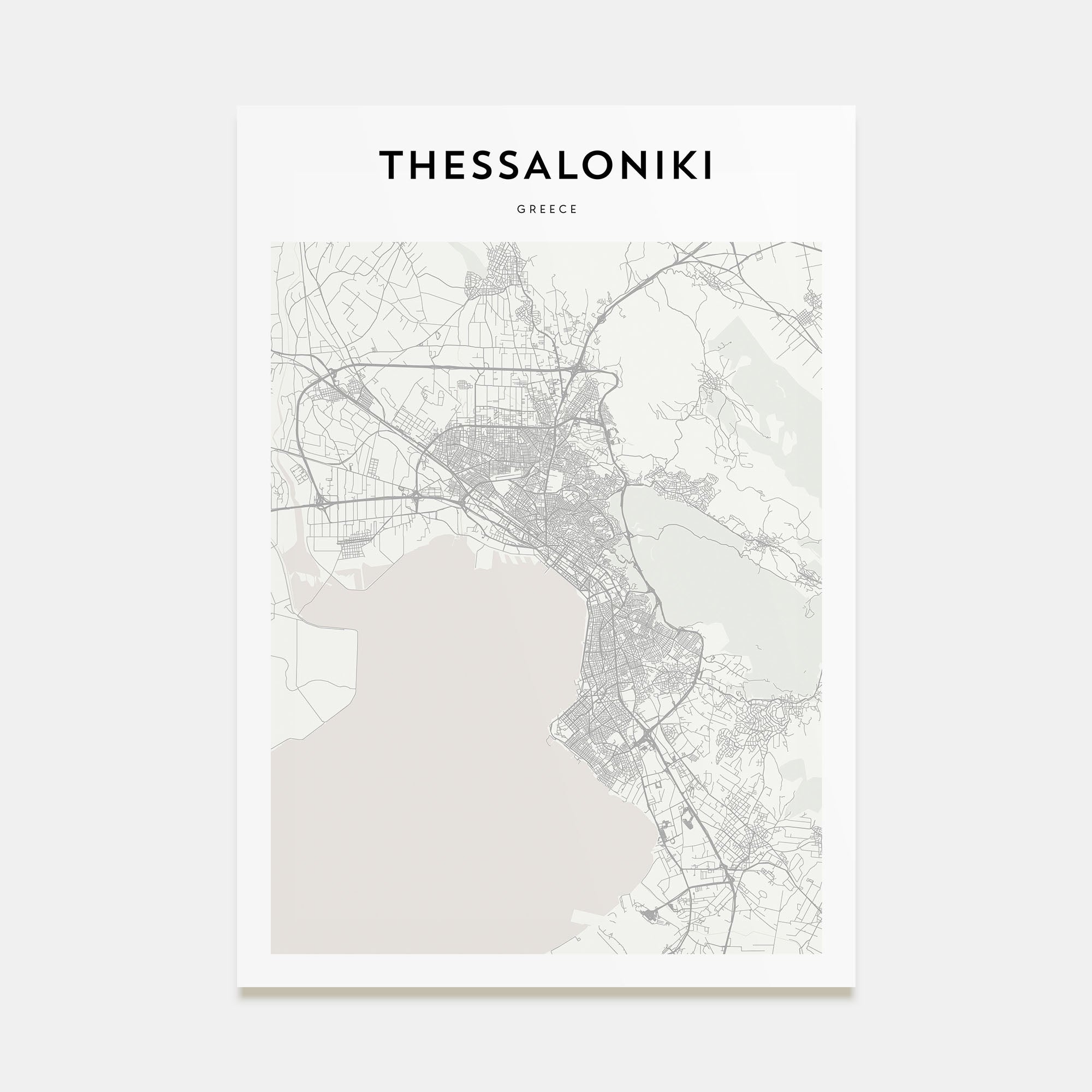 Thessaloniki Map Portrait Poster