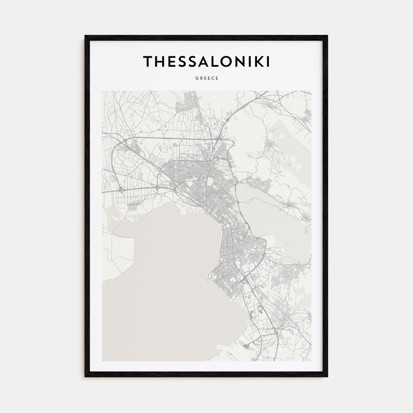 Thessaloniki Map Portrait Poster