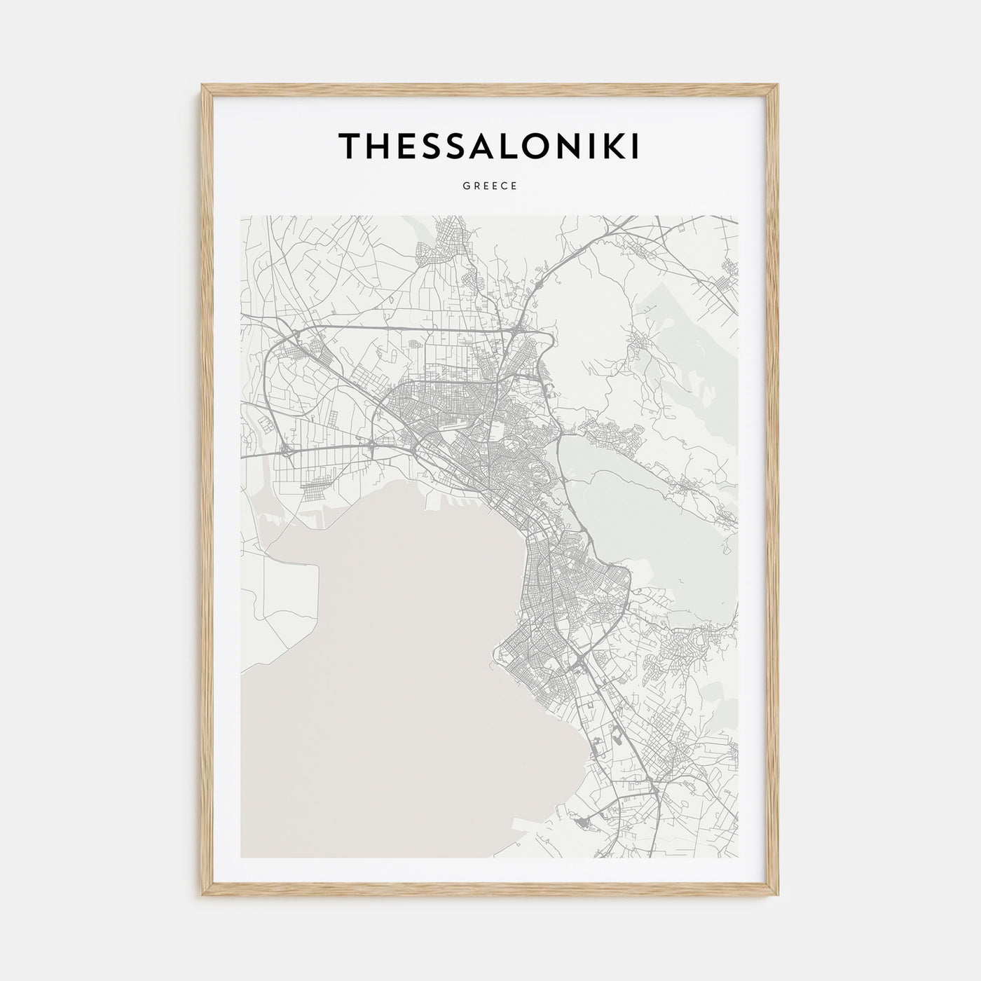 Thessaloniki Map Portrait Poster