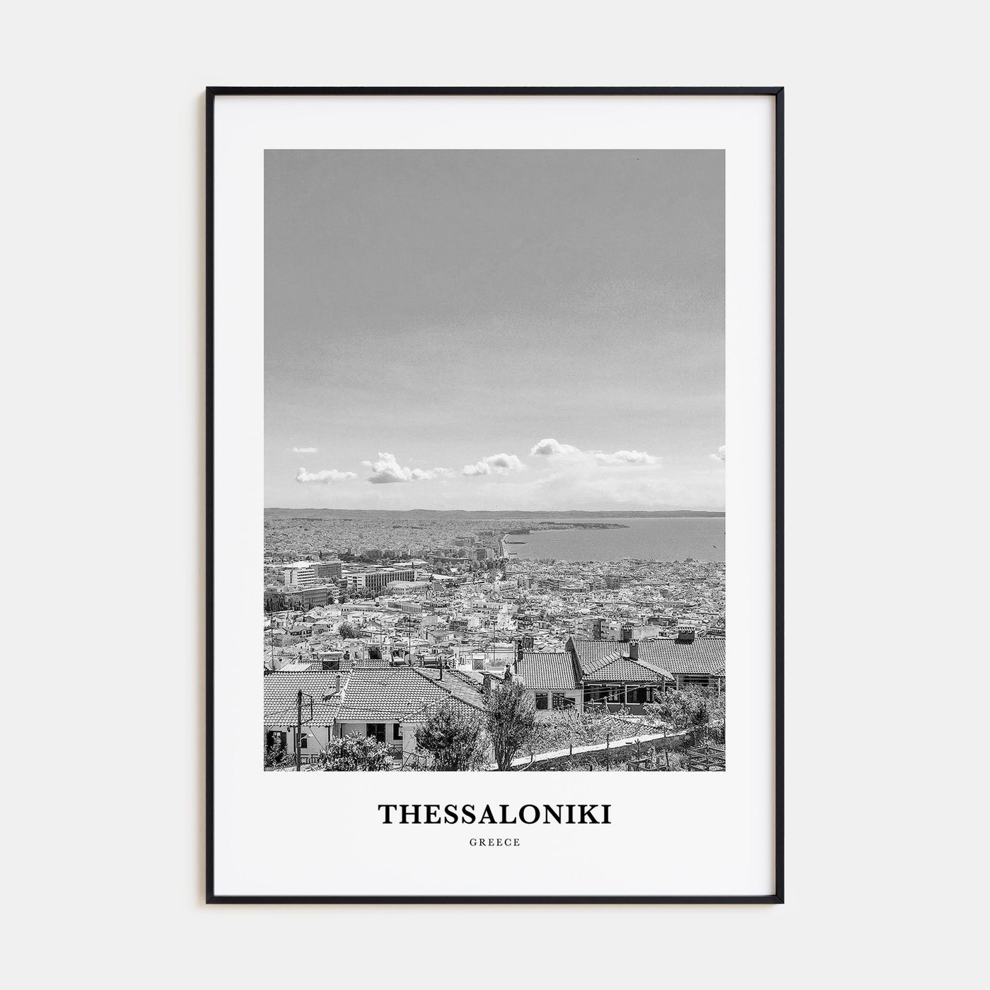 Thessaloniki Portrait B&W Poster