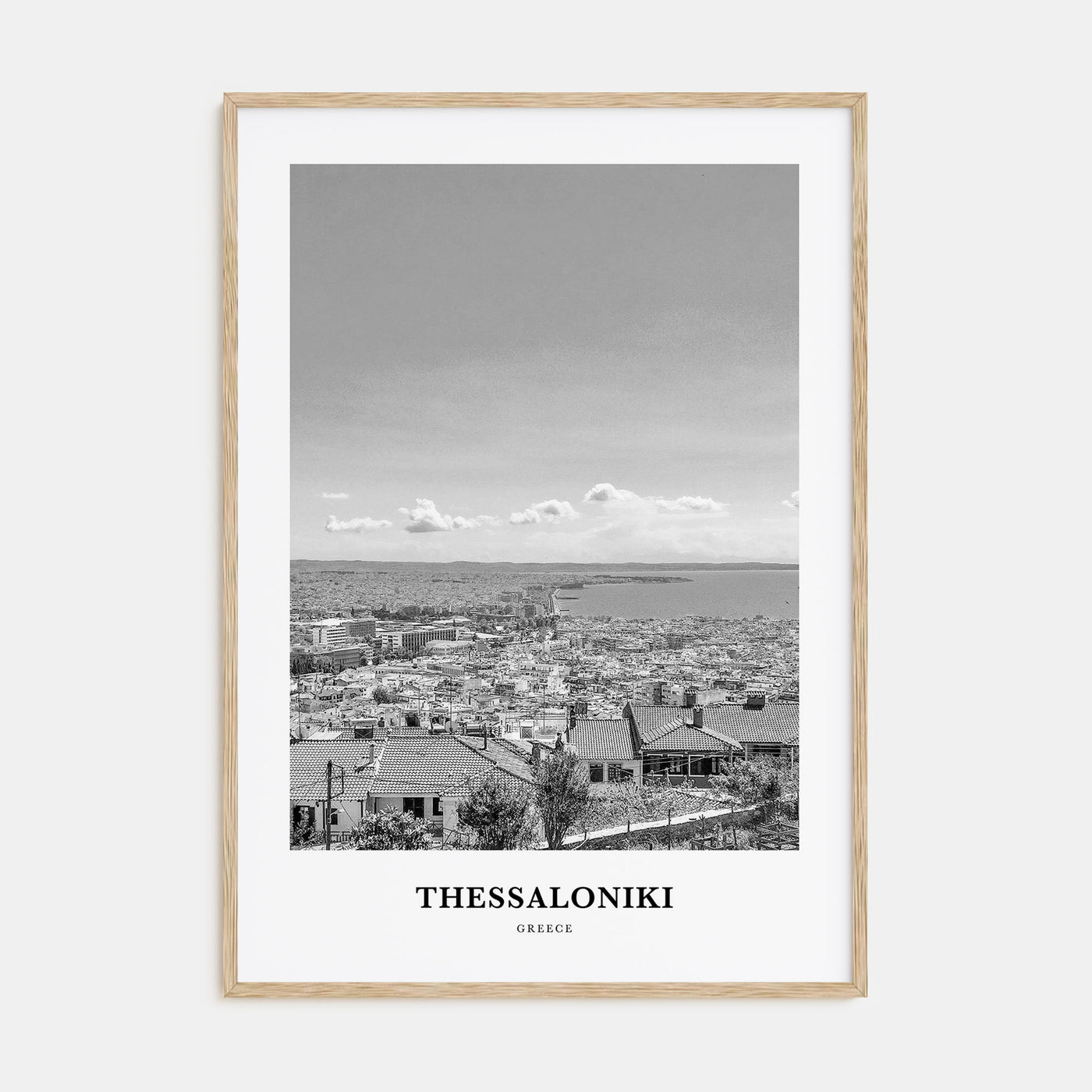 Thessaloniki Portrait B&W Poster