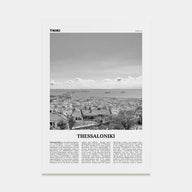 Thessaloniki Travel B&W Poster