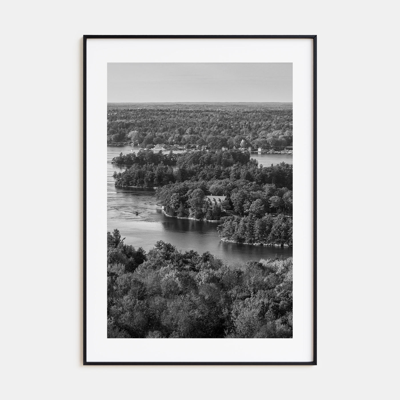 Thousand Islands Photo B&W Poster