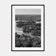 Thousand Islands Photo B&W Poster