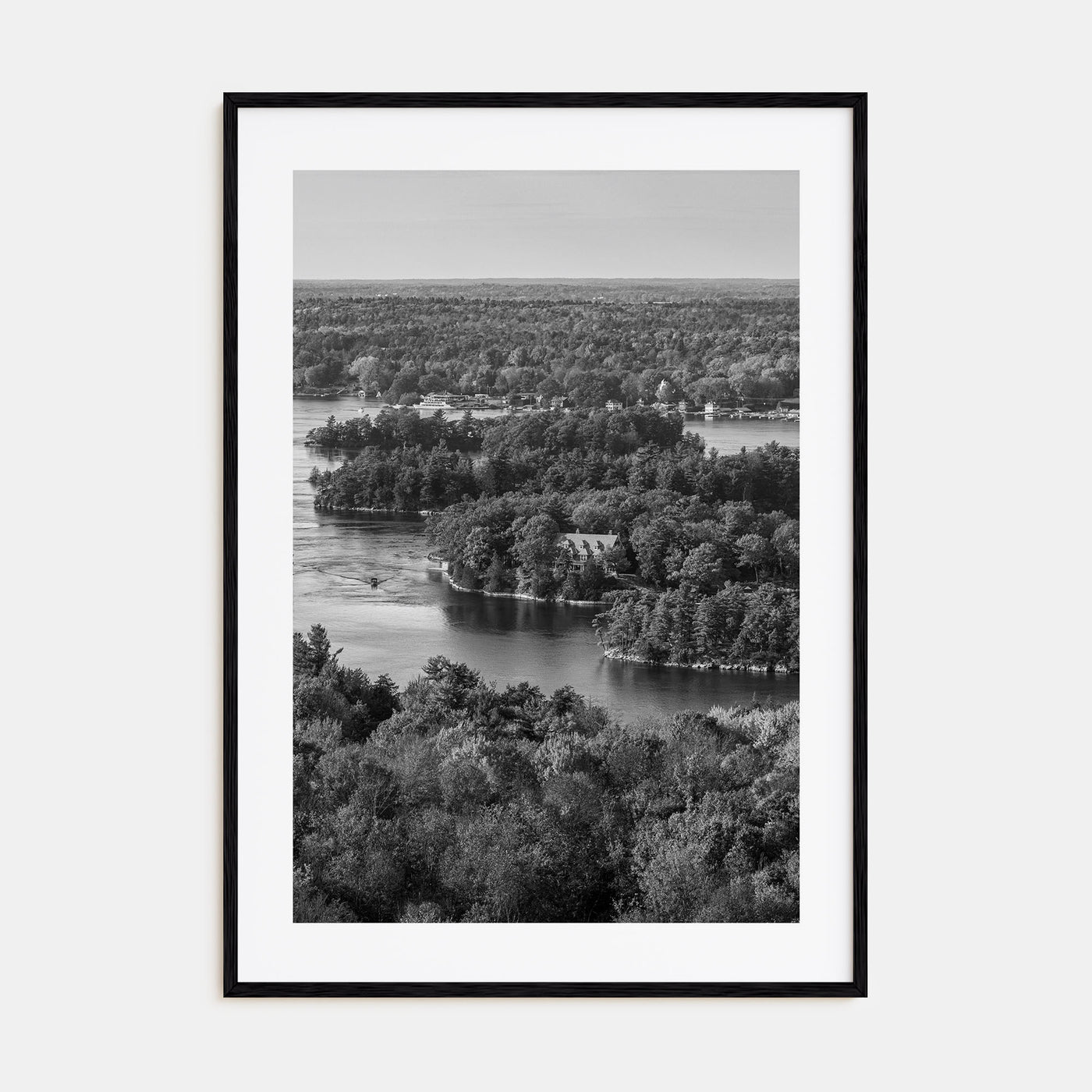 Thousand Islands Photo B&W Poster