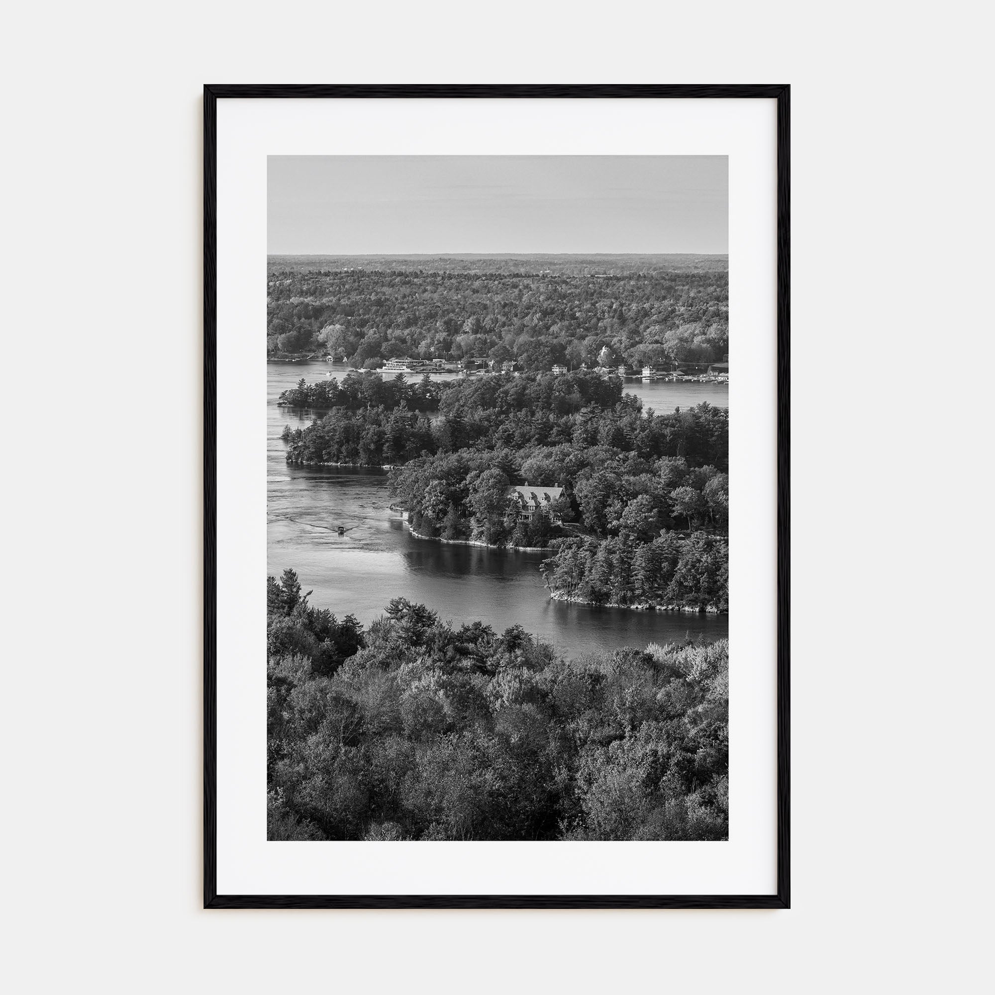 Thousand Islands Photo B&W Poster