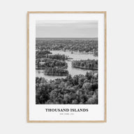 Thousand Islands Portrait B&W Poster