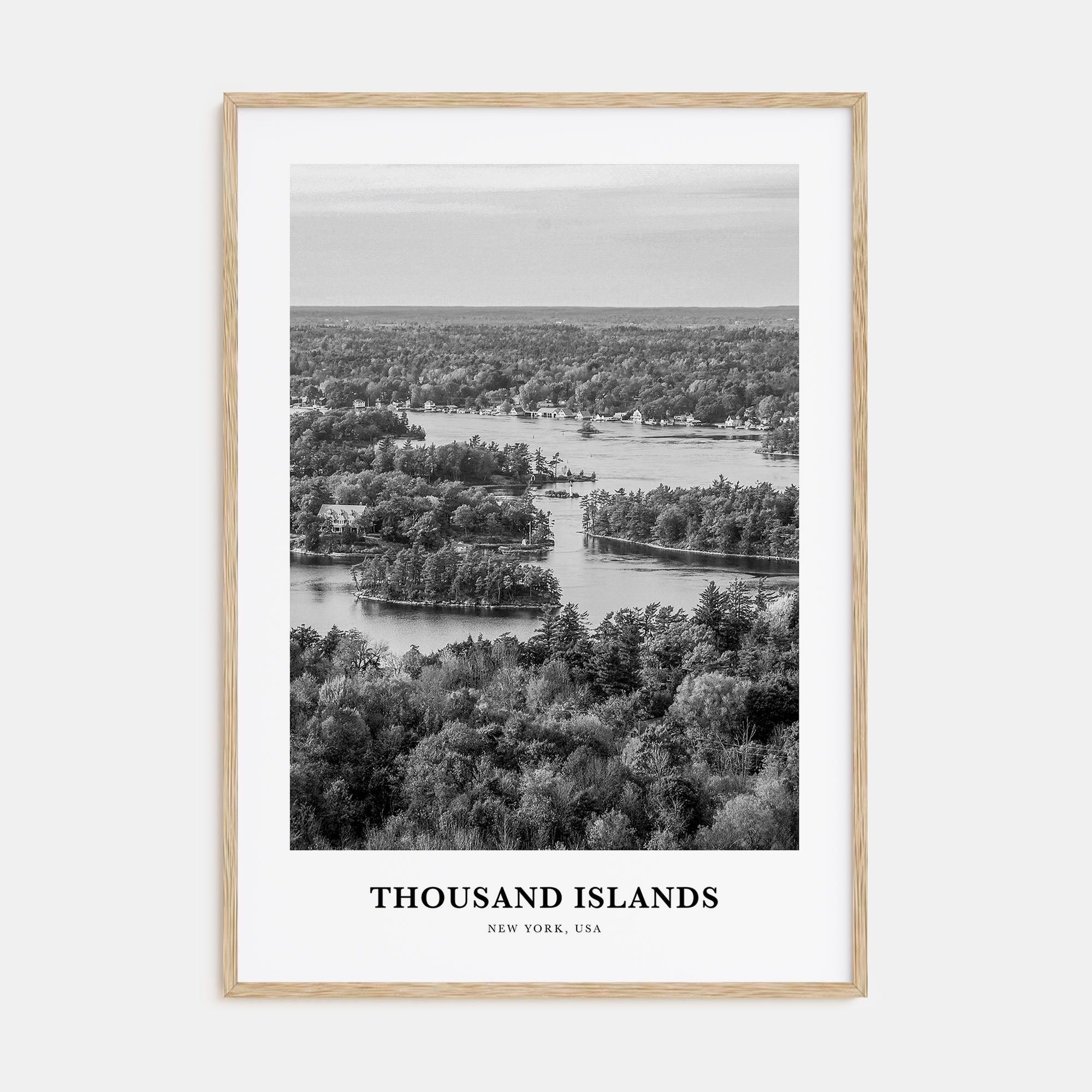 Thousand Islands Portrait B&W Poster