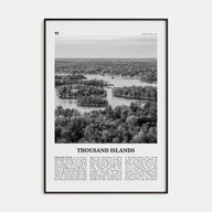 Thousand Islands Travel B&W Poster