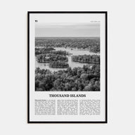 Thousand Islands Travel B&W Poster