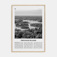 Thousand Islands Travel B&W Poster