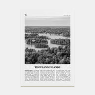 Thousand Islands Travel B&W Poster