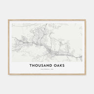 Thousand Oaks Map Landscape Poster