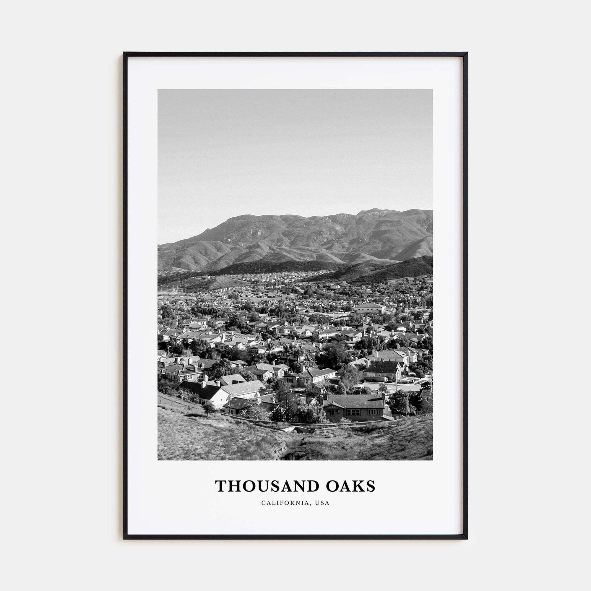 Thousand Oaks Portrait B&W Poster