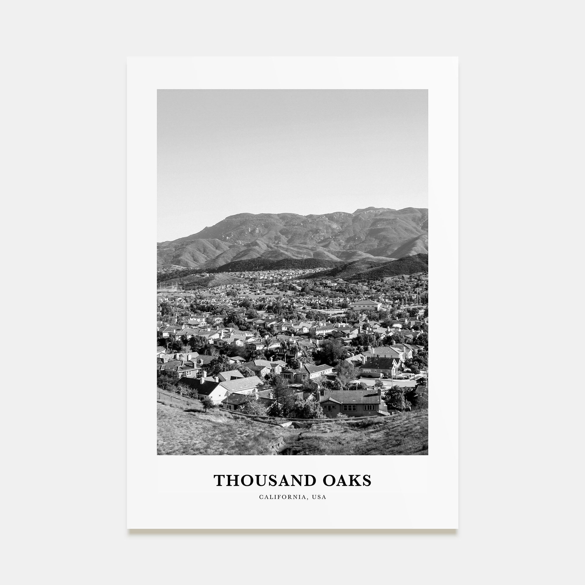 Thousand Oaks Portrait B&W Poster