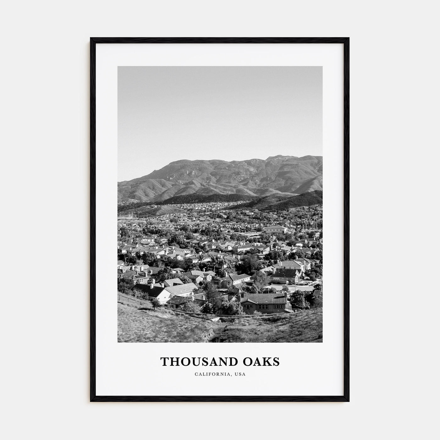 Thousand Oaks Portrait B&W Poster