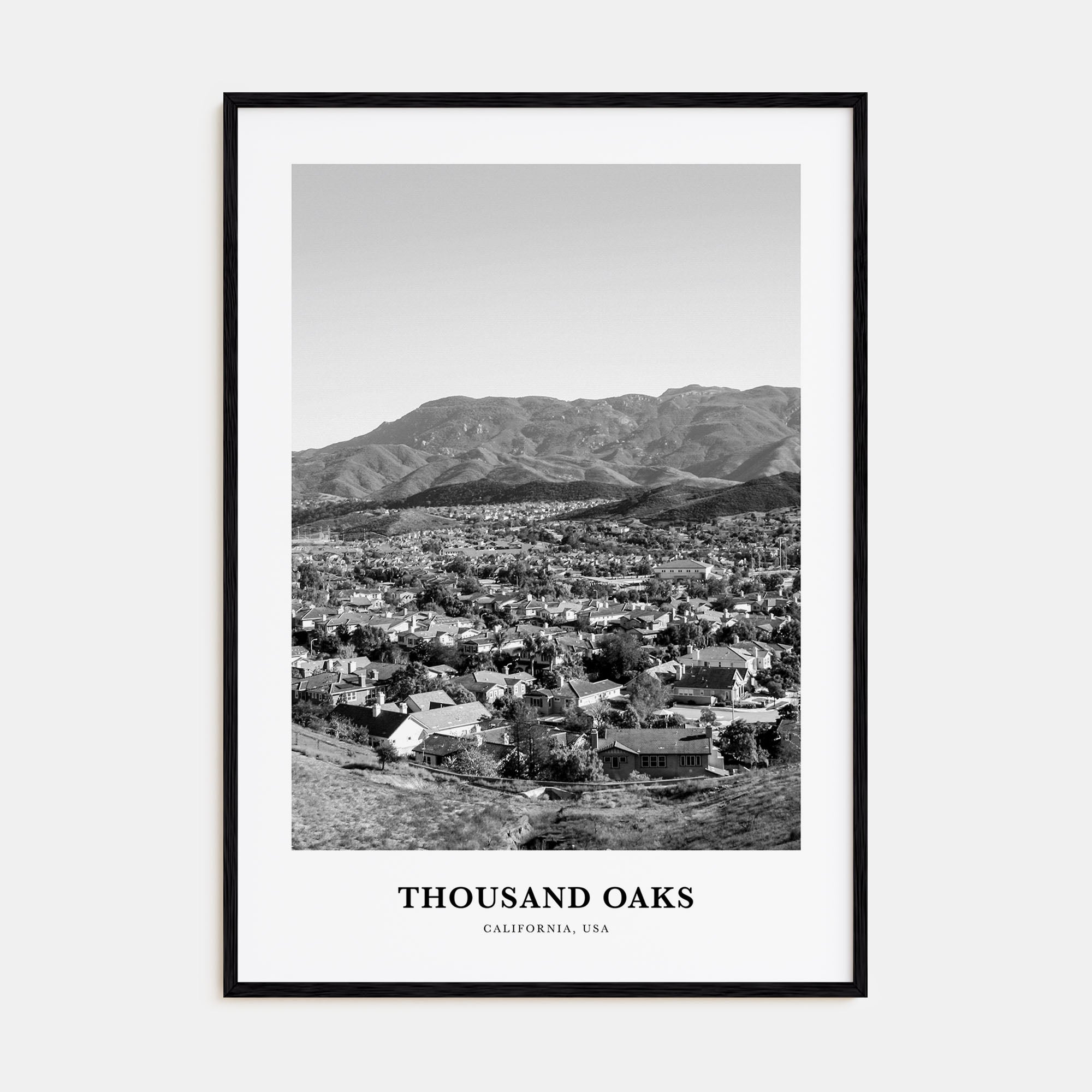 Thousand Oaks Portrait B&W Poster