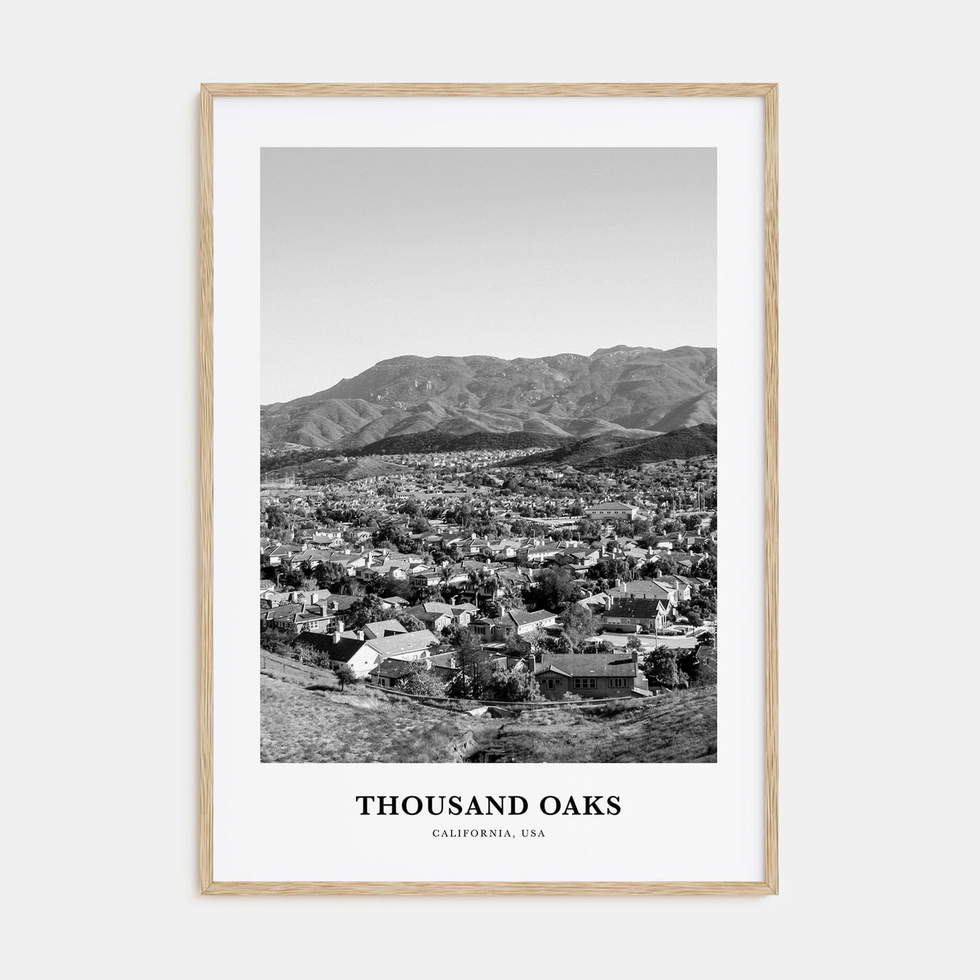 Thousand Oaks Portrait B&W Poster