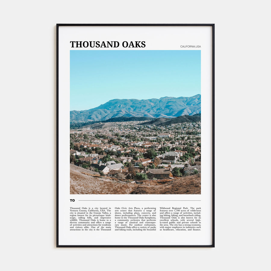 Thousand Oaks Travel Color Poster