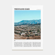 Thousand Oaks Travel Color Poster