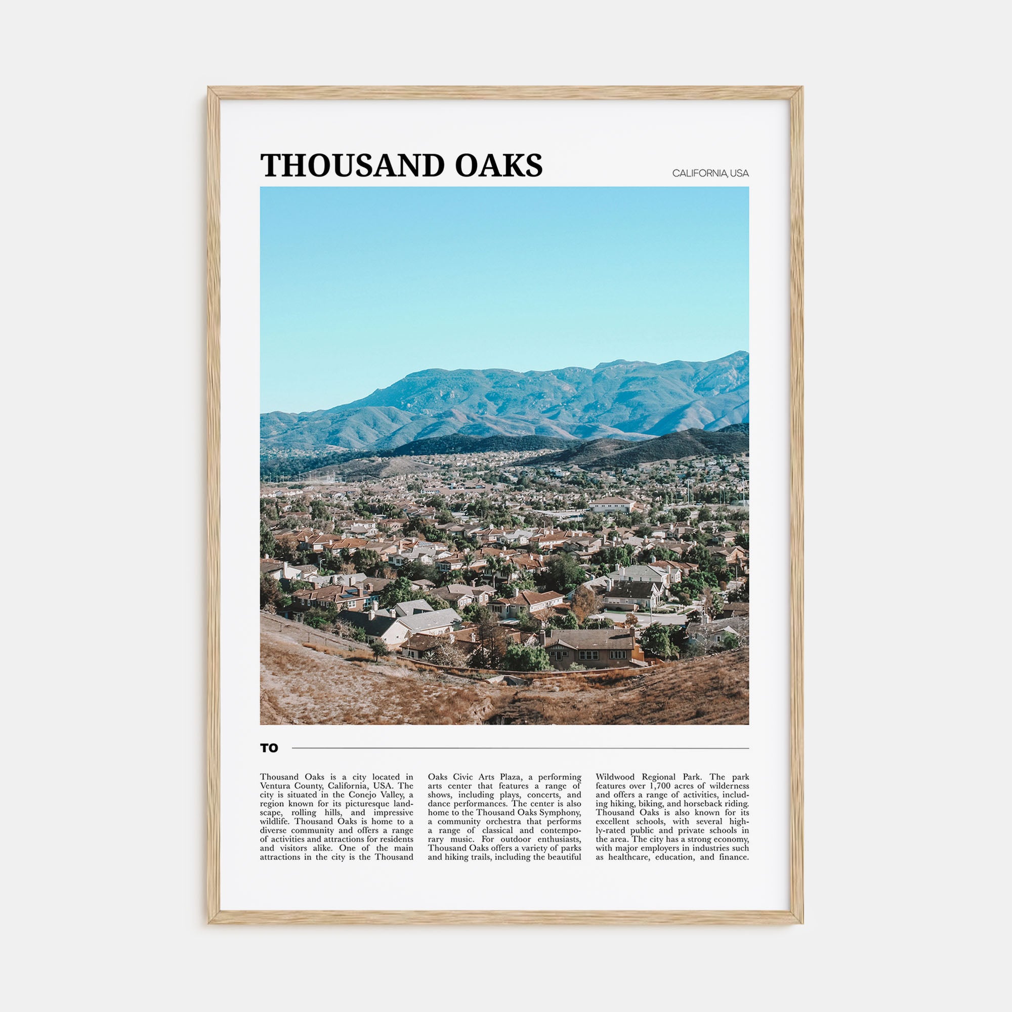 Thousand Oaks Travel Color Poster
