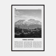 Three Sisters Travel B&W Poster