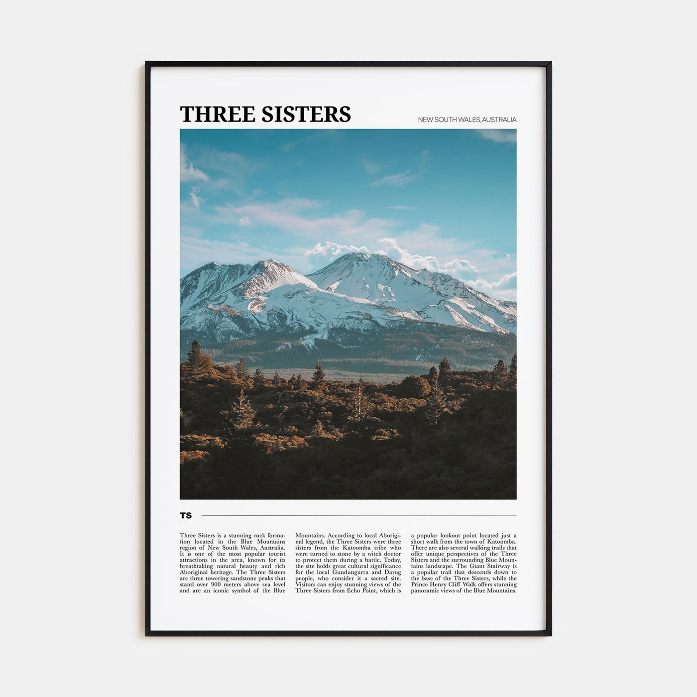 Three Sisters Travel Color Poster