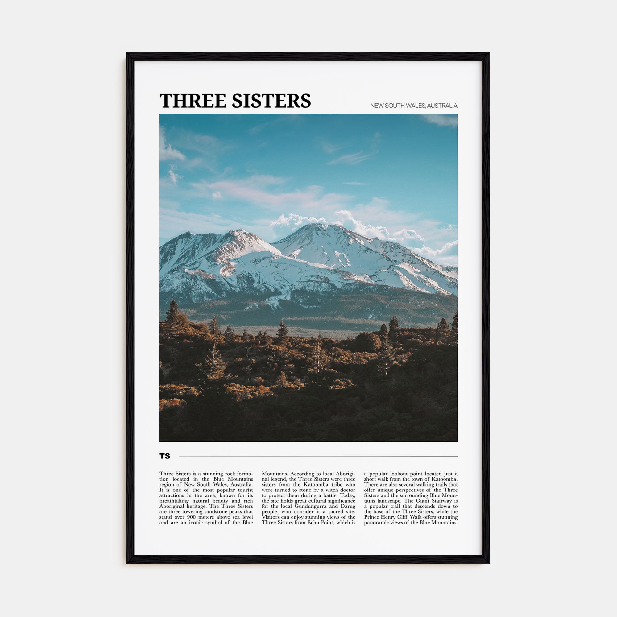 Three Sisters Travel Color Poster