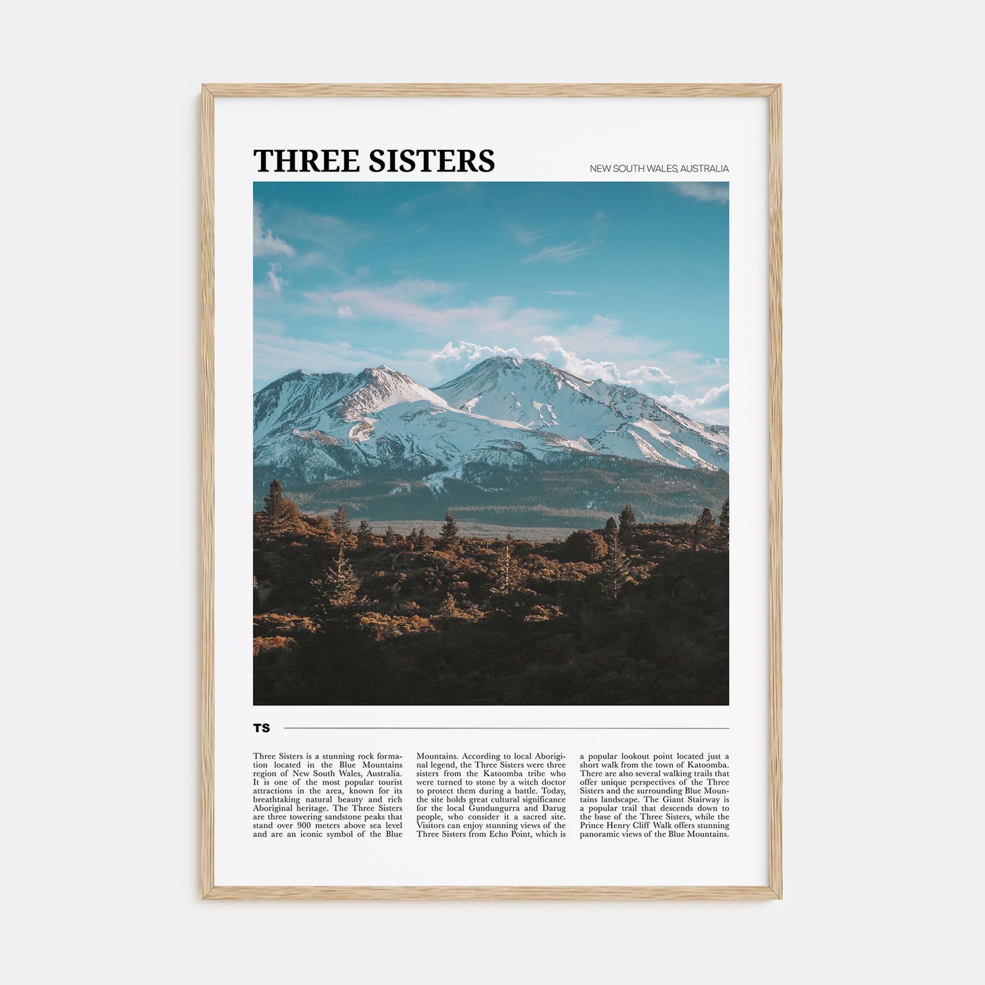Three Sisters Travel Color Poster