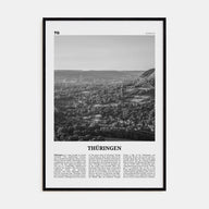 Thüringen Travel B&W Poster