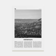Thüringen Travel B&W Poster